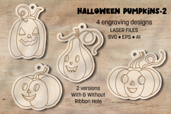 Halloween Pumpkins Ornaments Laser Engraving Vol. 2 Product Image 1
