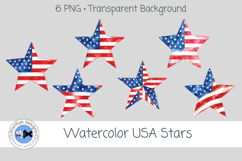 USA Watercolor PNG Stars 1 Product Image 1
