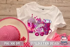 Valentine's Coffee PNG Cappuccino Sublimation design Love Product Image 2