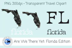 Florida Travel Word Art PNG Clipart Product Image 1
