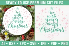 We wish you a merry Christmas | Round Christmas Sign Product Image 1