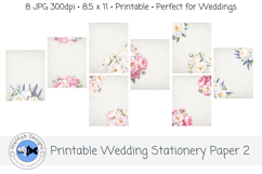 Printable Wedding Stationery Paper 2 Product Image 1