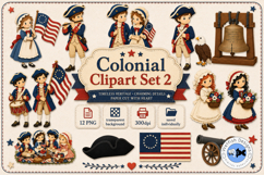 Colonial America PNG Clipart Set 2 Product Image 1