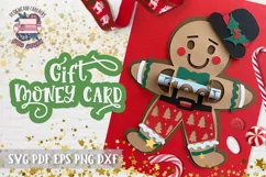 Merry Christmas card Holder| Gingerbread man| Money card SVG Product Image 1