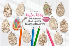 Easter Eggs Ornaments Laser Glowforge SVG Product Image 1