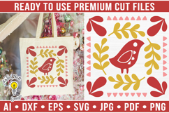Scandinavian Christmas Bird | Christmas SVG Product Image 1