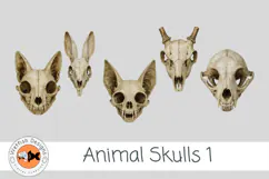 Animal Skulls 1 | Gothic Animal Skull PNG Clipart Product Image 1