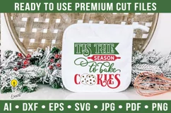 Tis the season to bake cookies Pot Holder SVG Product Image 1