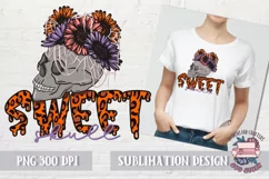 Halloween Sublimation Sweet skull design PNG Product Image 1