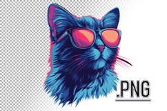 Chic Cat in Colorful Sunglasses Product Image 1