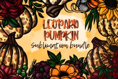 Sublimation Pumpkin Bundle of 18 Designs Leopard png Product Image 1