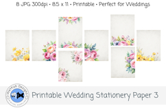 Printable Wedding Stationery Paper 3 Product Image 1