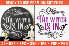 The witch is in | Halloween Round Sign Product Image 1