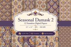 Seasonal Damask Papers &amp; Patterns 2 Product Image 1