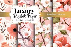 Floral Digital Paper Seamless Patterns Product Image 2