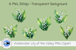 Watercolor Lily of the Valley PNG Clipart Floral Transparent Product Image 1