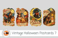 Halloween Vintage PNG Postcards 7 Product Image 1