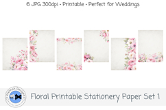 Floral Printable Stationery Paper 1 Product Image 1