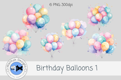 Watercolor Birthday Balloons 1 Product Image 1