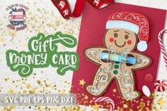 Christmas money card | Gingerbread man card Holder|Layered Product Image 1