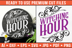 Witching Hour | Halloween Round Sign Product Image 1