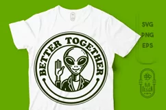 Funny Sarcastic Alien SVG Design Product Image 2