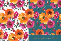 Watercolor Bold Colors Flowers Clipart Collection Product Image 4