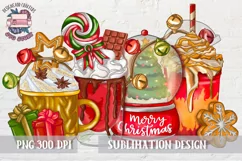 Christmas Coffee PNG Sublimation design PNG Latte Product Image 1