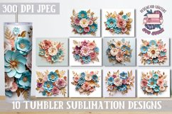 3D Tumbler Wrap BUNDLE vol 2 Paper cut 90 Designs 20 OZ Product Image 8