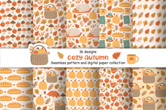 Cozy Autumn Seamless Pattern and Digital Paper Bundle Product Image 1
