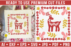 Scandinavian Christmas Deer | Christmas SVG Product Image 1