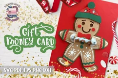 Gingerbread man card Holder| Merry Christmas |Money card SVG Product Image 1