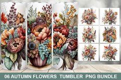 Autumn Flowers Tumbler Sublimation Bundle Product Image 1