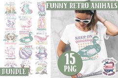 Sarcastic Animal Quote Bundle Sublimation Retro 15 PNG Product Image 1