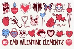 Emo Valentine T-shirt Design Bundle