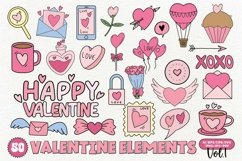 Valentine Elements T-shirt Design Bundle Vol. 1