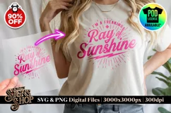 Im a freaking ray of sunshine | Funny T-shirt | SVG, DTF, PN Product Image 1