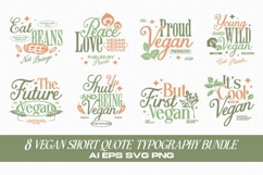 VEGAN SHORT QUOTE TYPOGRAPHY T-SHIRT DESIGNS BUNDLE Product Image 1