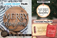 Merry Christmas | Door Sign | Farmhouse SVG Christmas Product Image 1