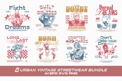 Urban Vintage Streetwear T-shirt Design Bundle Product Image 1