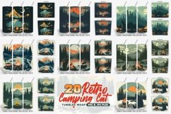 Retro Camping Cat Tumbler Wrap Bundle