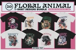 Floral Animal T-shirt Design Bundle