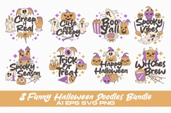 Funny Halloween Doodles T-shirt Designs Bundle Product Image 1