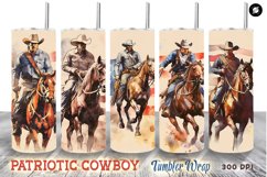 Vintage Patriotic Cowboy Tumbler Wrap