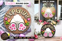 Hop on in bunny | SVG Easter Round Sign Product Image 3