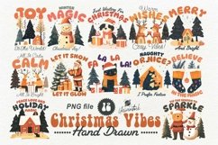 Christmas Vibes Hand Drawn PNG Sublimation Bundle Product Image 1