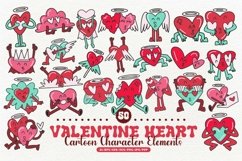 Valentine Heart Cartoon Character T-shirt Design Bundle
