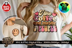 I like Coffee | Funny T-shirt | SVG, DTF, PNG Product Image 1