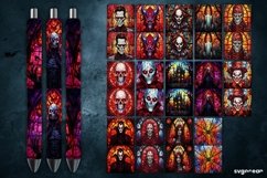 Halloween Monsters Pen Wrap | Stained Glass Sublimation Product Image 1