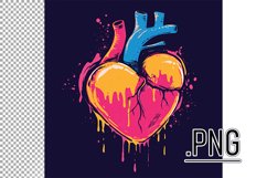 Bold Paint Splash Heart Design Product Image 1